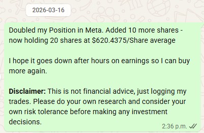 Meta position doubled